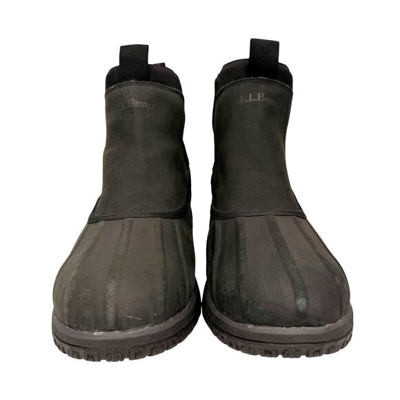 L.L Bean Black Tek 2.5 Primaloft Waterproof Chelsea Winter Boots Men's size 11 - Picture 3 of 10